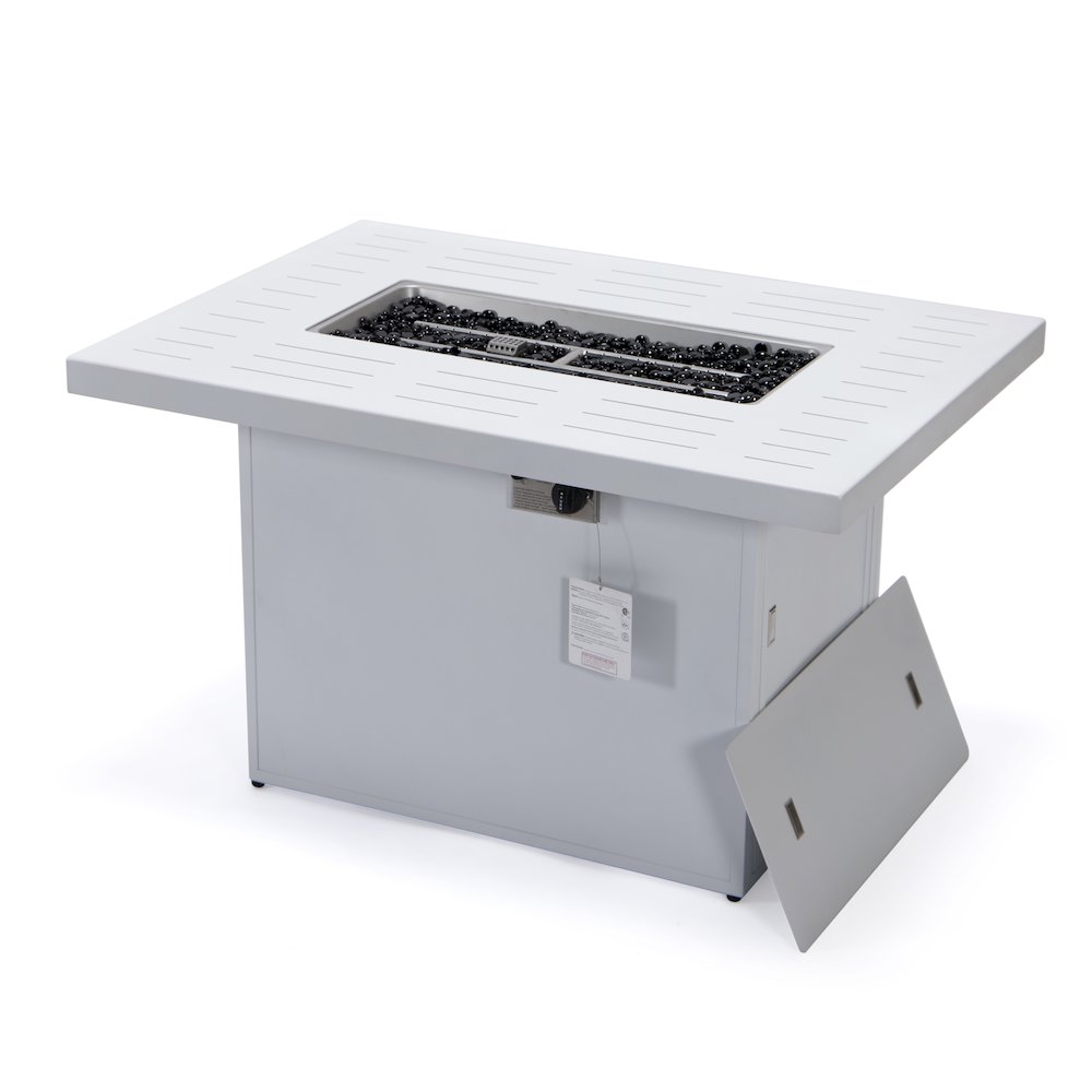Chelsea Patio Modern Aluminum Propane Fire Pit Table. Picture 11