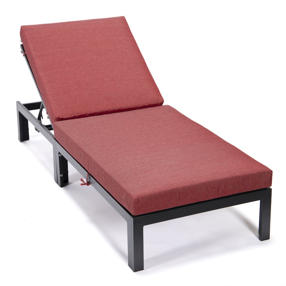 Chelsea Modern Outdoor Chaise Lounge Chair With Cushions. Picture 1