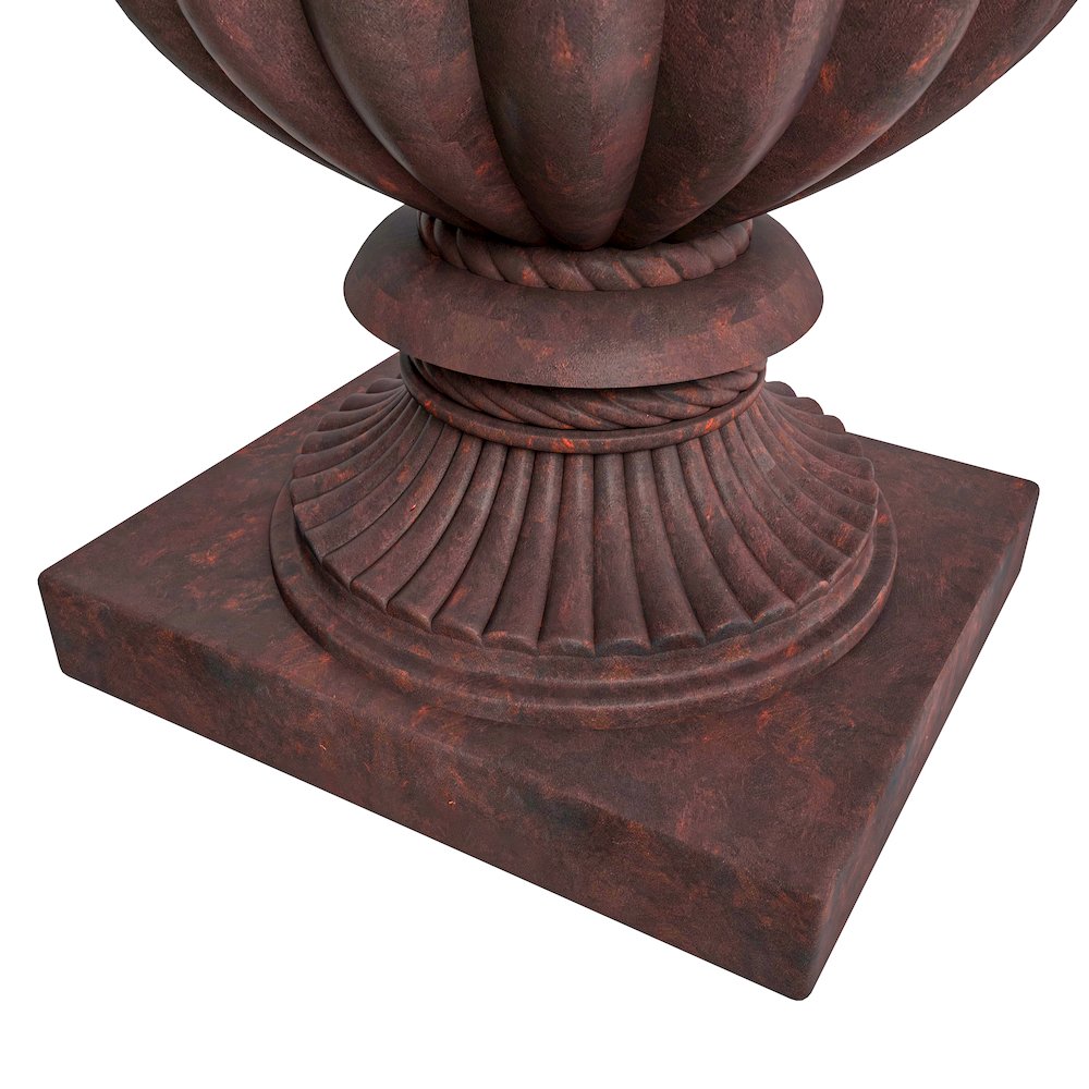 Lotus Series Poly Stone Planter in Brown, 20 Dia, 28 High. Picture 12