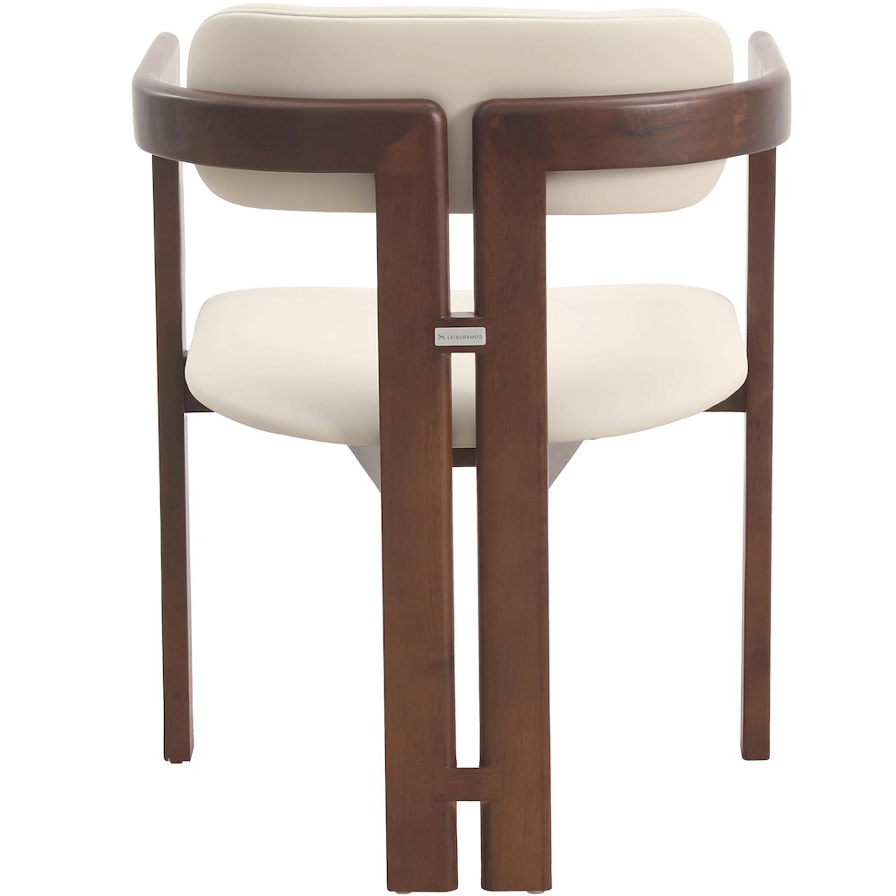 Velo Series Modern Dining Cha...lnut Color Wood with Toupe Seat Set of 4. Picture 9