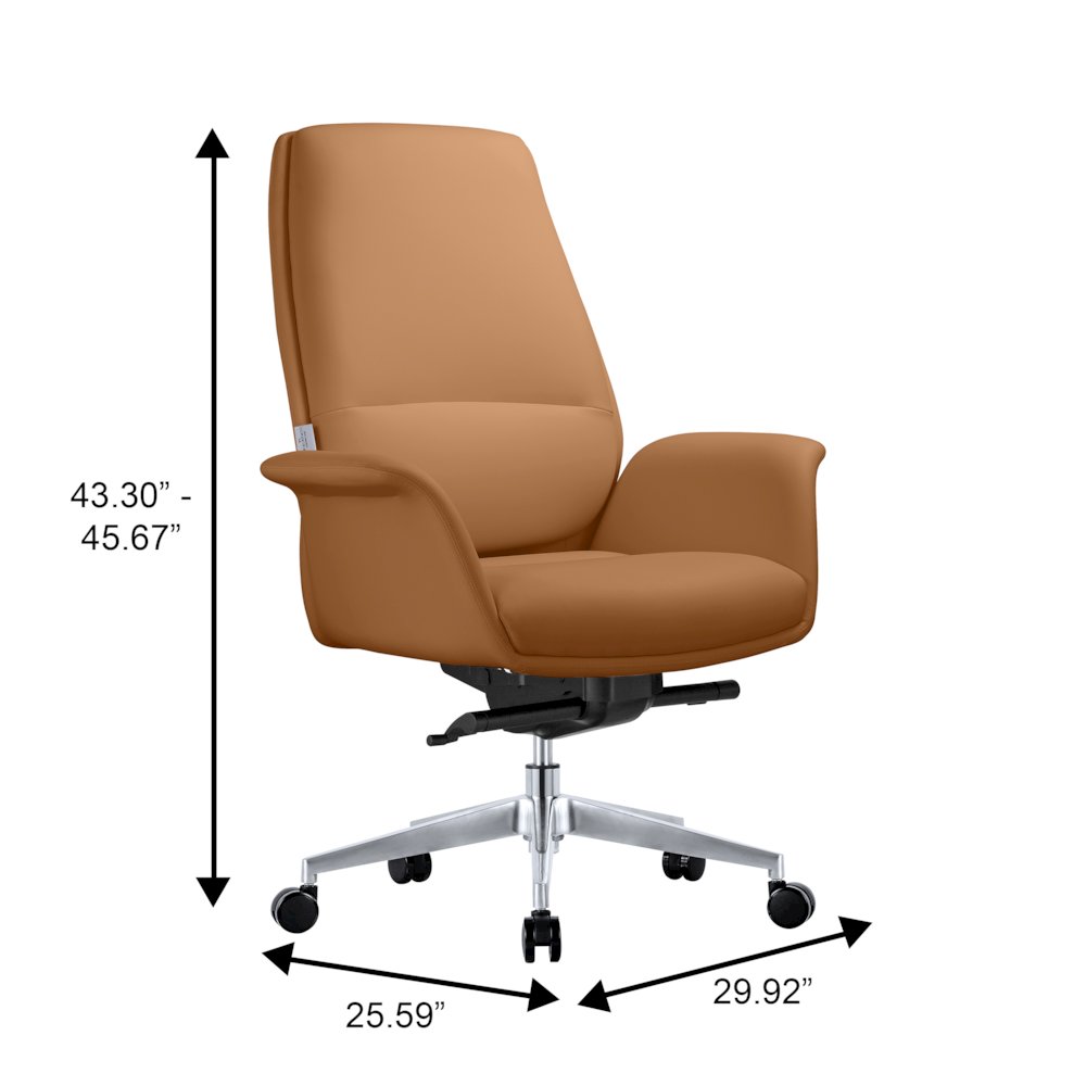 Summit Series Office Chair In Acorn BrownLeather. Picture 4