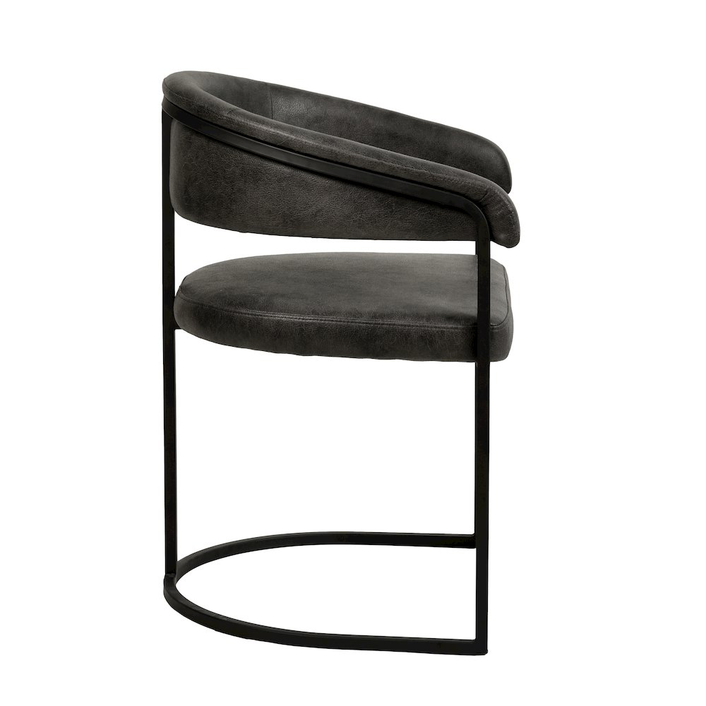 Aero Collection Modern Dining Chair in Charcoal Set of 4. Picture 11