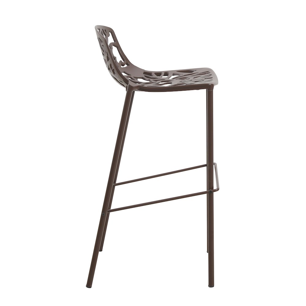 Devon Mid-Century Modern Aluminum Bar Stool. Picture 8