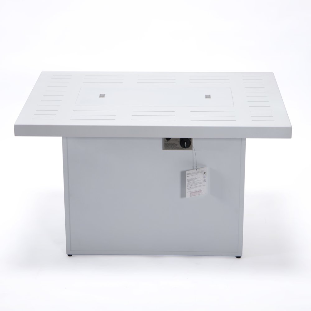 Chelsea Patio Modern Aluminum Propane Fire Pit Table. Picture 8