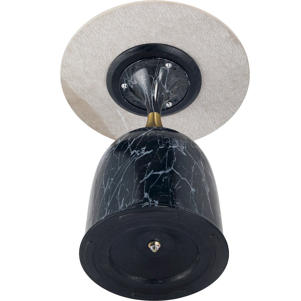 Oslo Collection Modern End Table In Stone Black. Picture 3