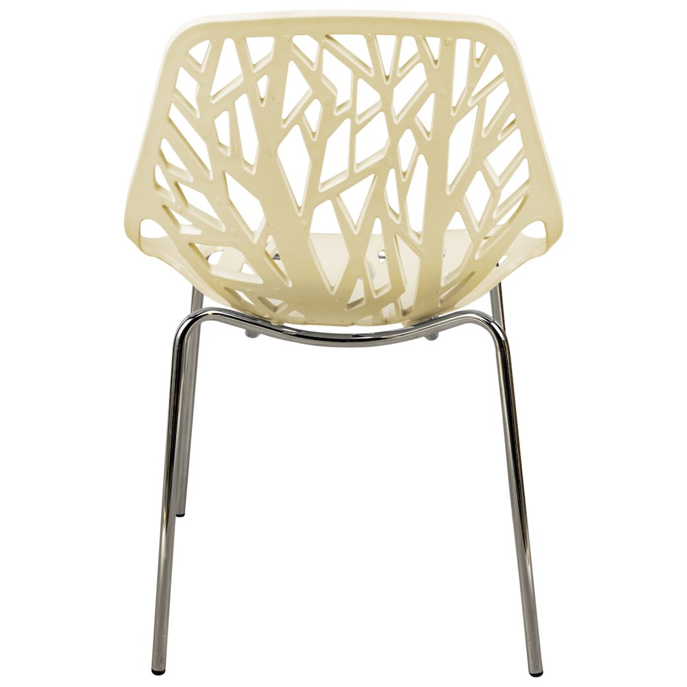Modern Asbury Dining Chair w/ Chromed Legs, Set of 2. Picture 7