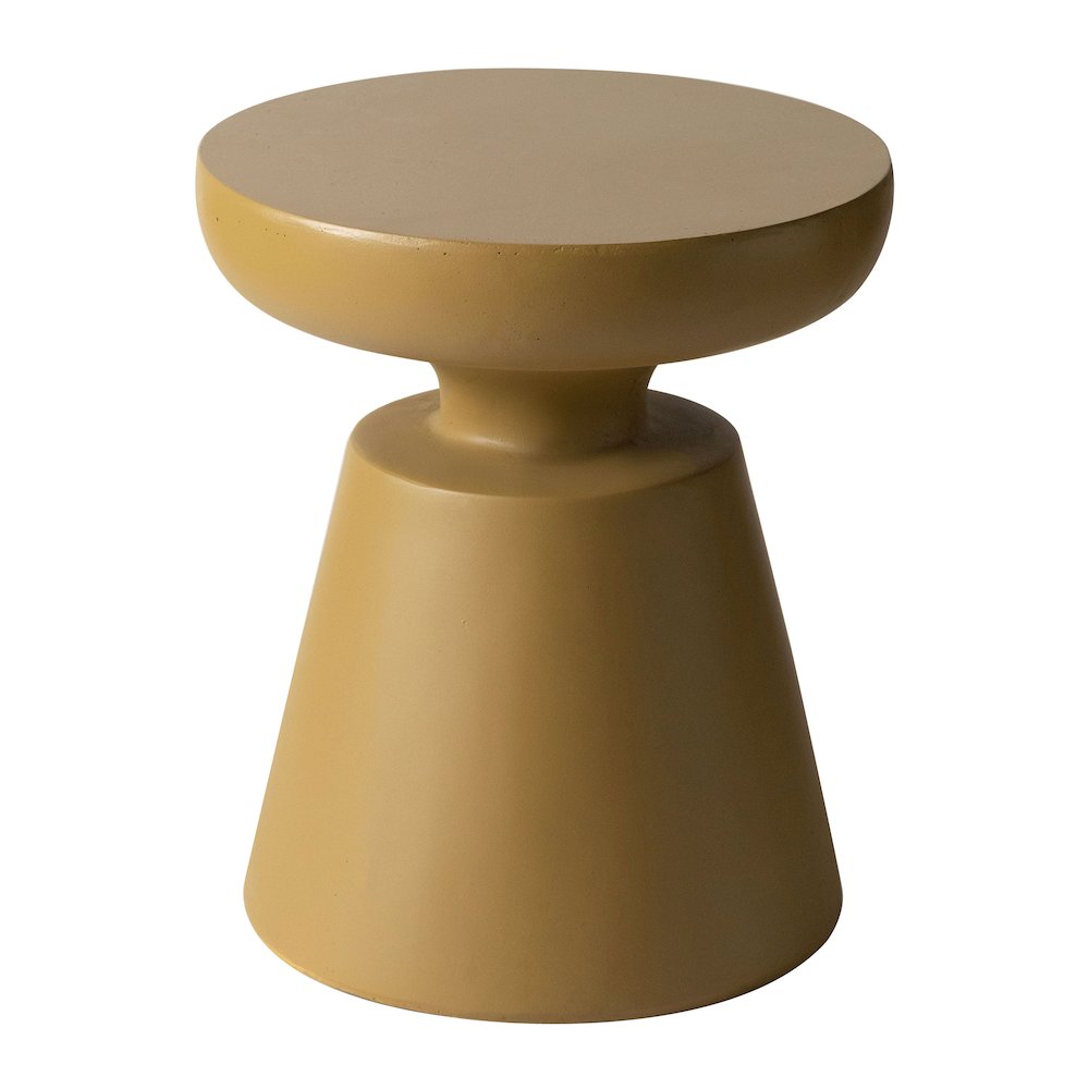 Isle Collection Fiberglass Outdoor Side Table in Brown. Picture 10