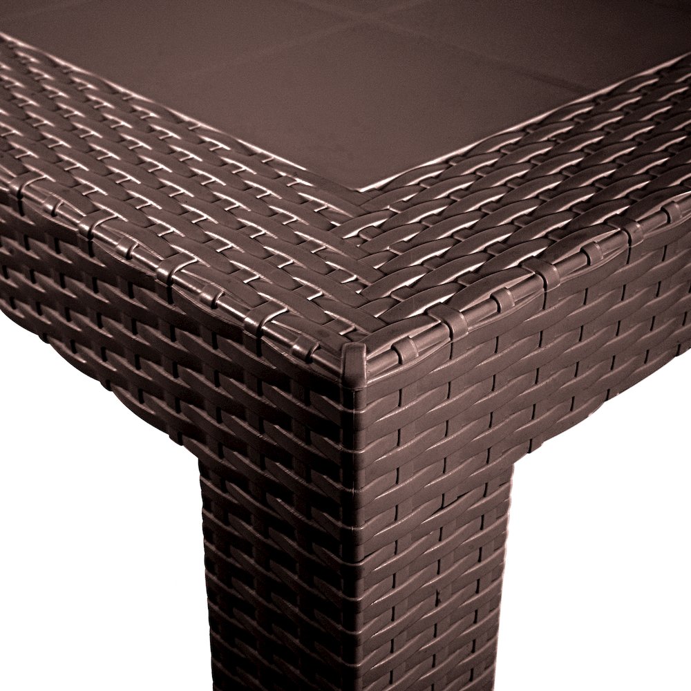 Mace Weave Design Outdoor Dining Table. Picture 6