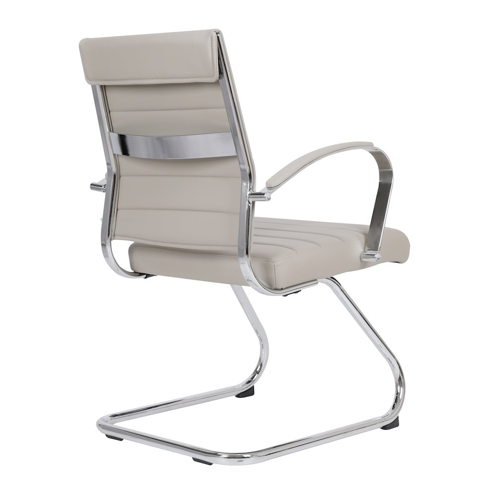 Benmar Home Leather Guest Office Chair in Tan. Picture 15