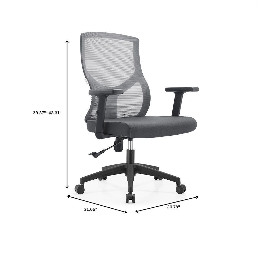 Office Glen Series Office Task Chair In Grey. Picture 1