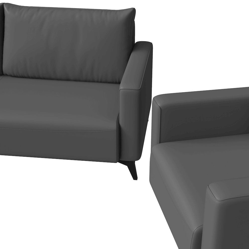 Inno Collection Sofa Set, 2 Single Seaters, and 3 seater In Grey. Picture 12