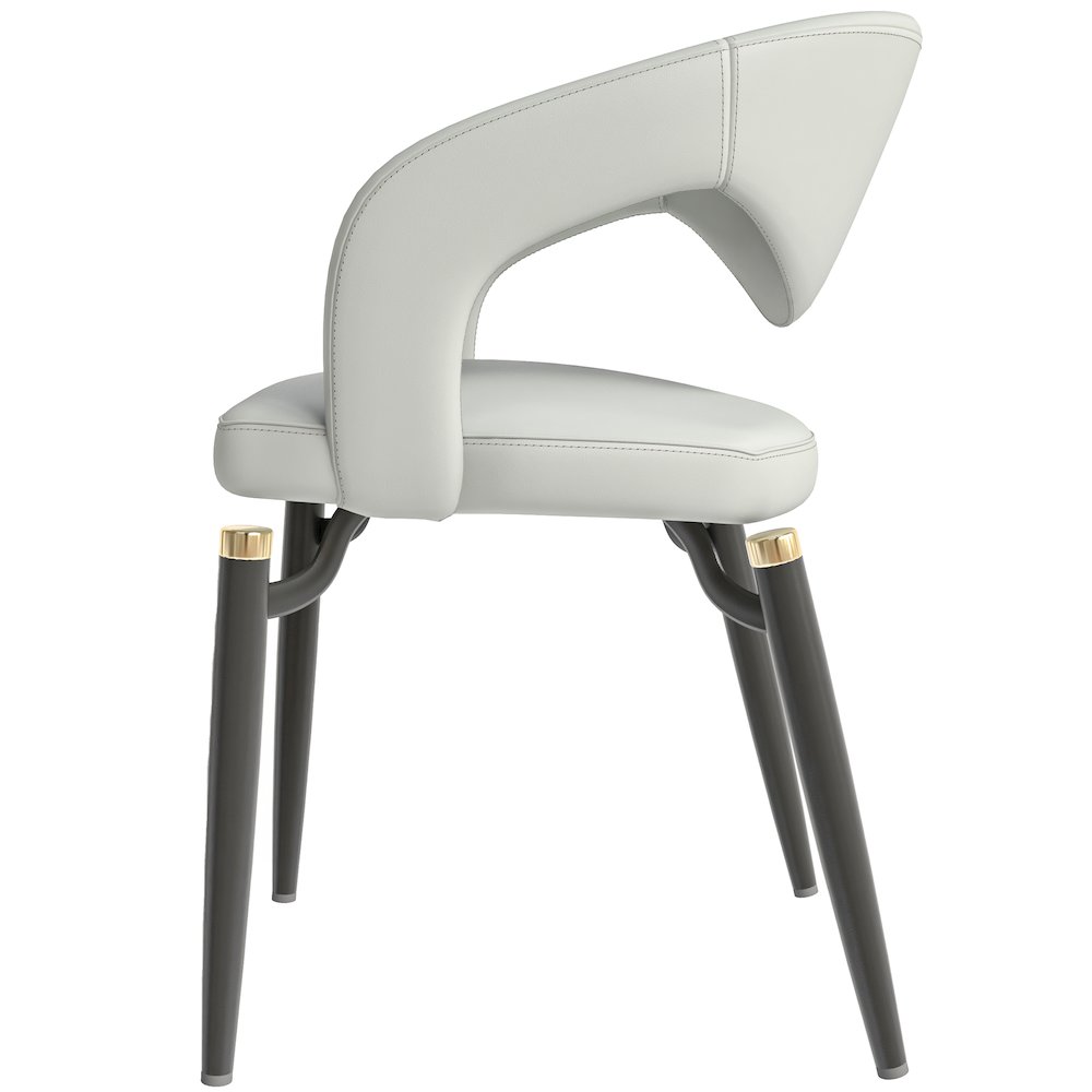 Entice Collection Modern Dining Chair Set of 4 in Grey. Picture 9