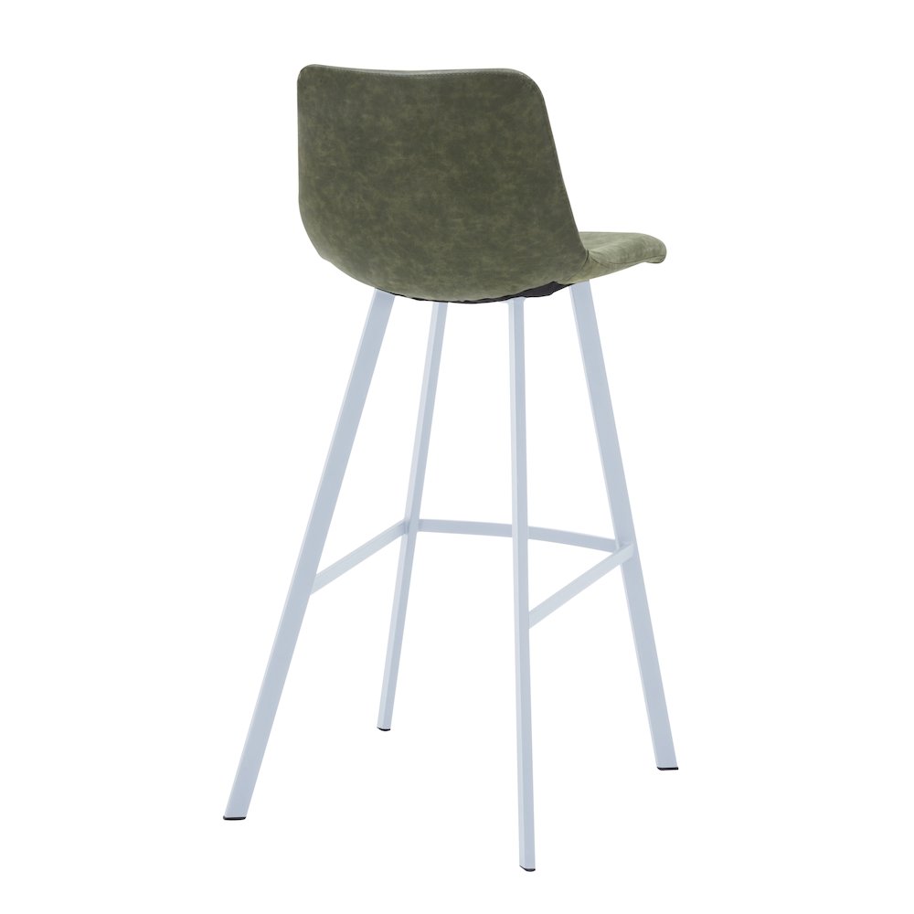 Elland - Bar stool - Olive Green- White Base Set of 2. Picture 9