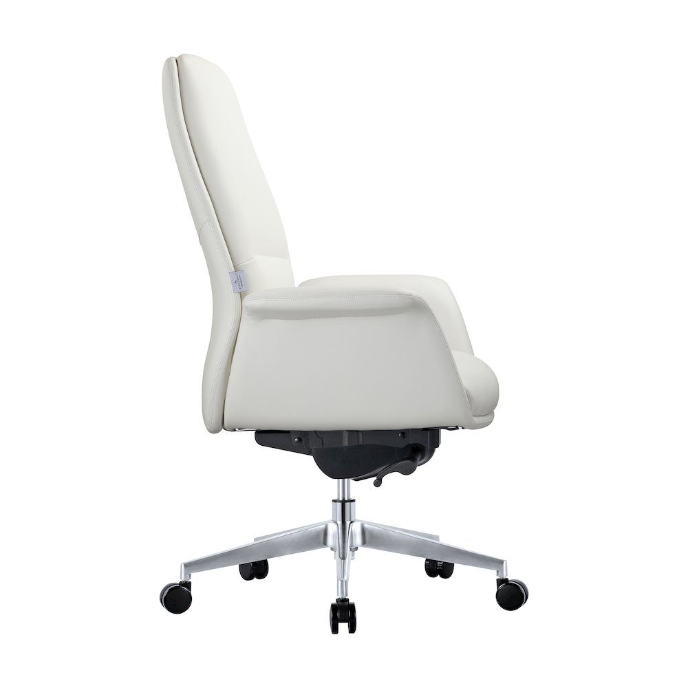 Summit Series Office Chair In White Leather. Picture 3