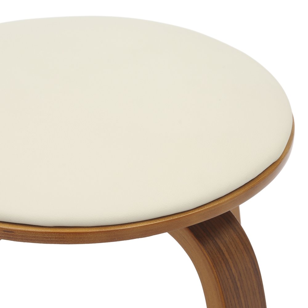 Wooden Counter Stool Pelya Collection Modern Style Walnut color in Light Taupe. Picture 14