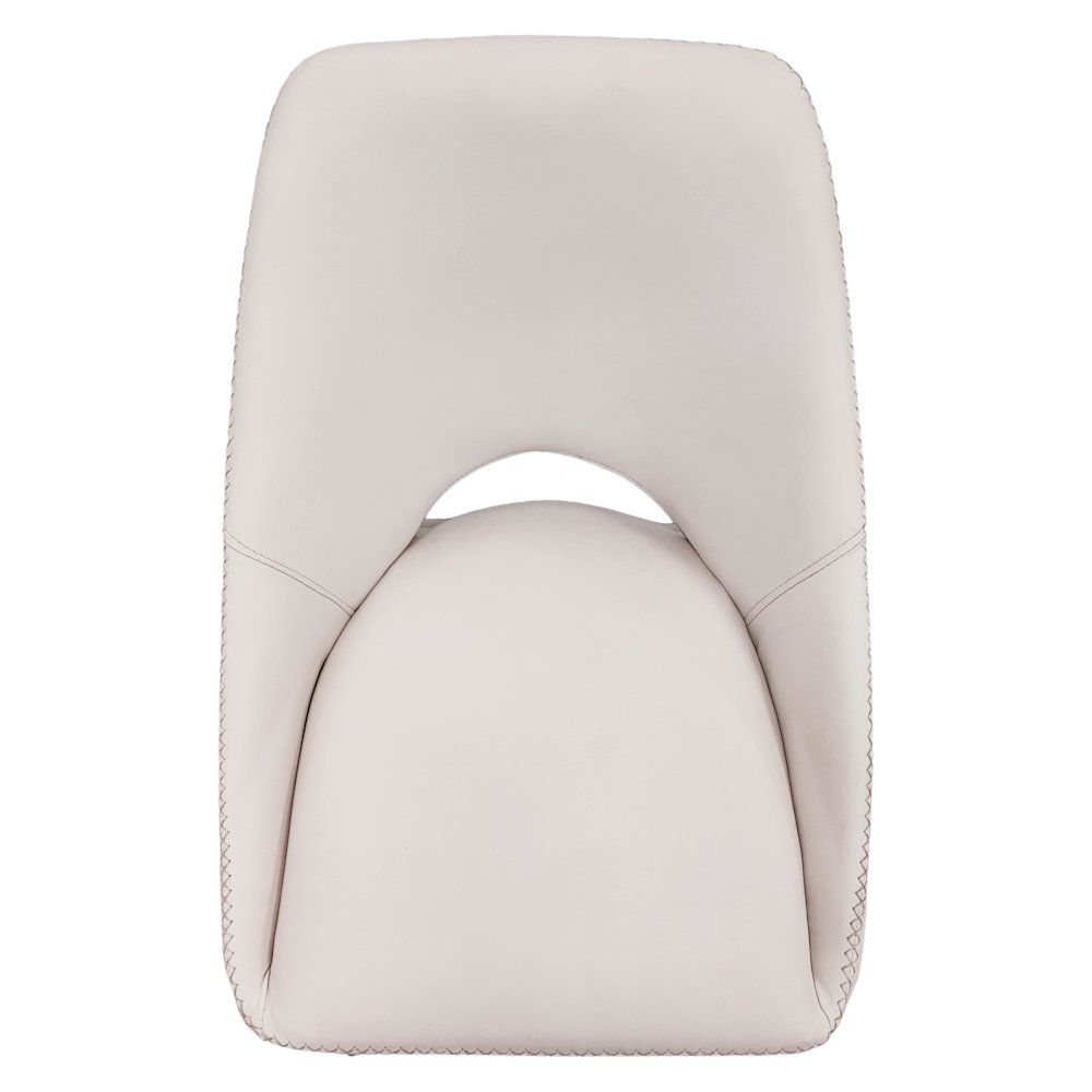 Amalfi Collection Modern Fabric Dining Chair in Coconut White. Picture 26