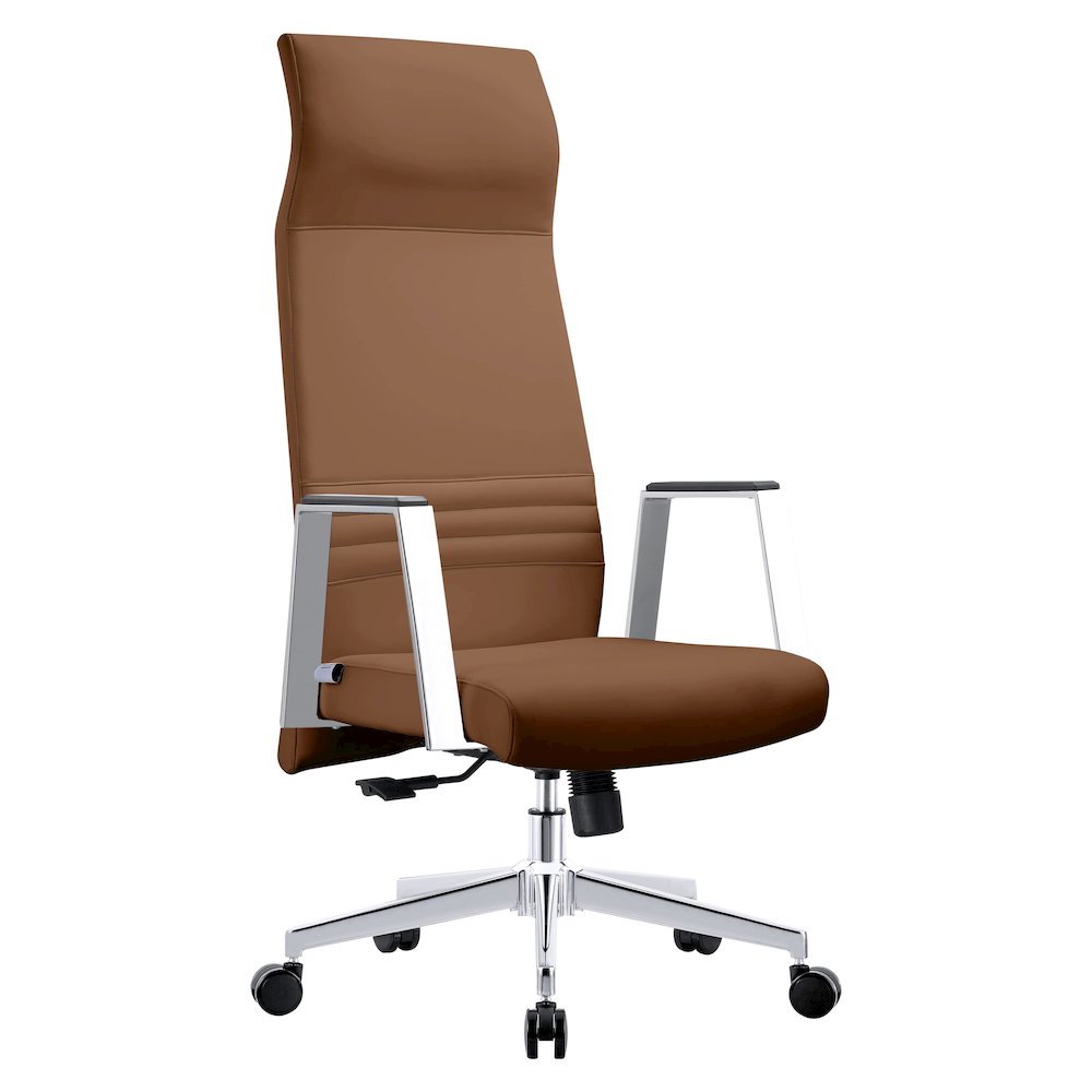 Aleen High-Back Office Chair in Dark Brown. Picture 17