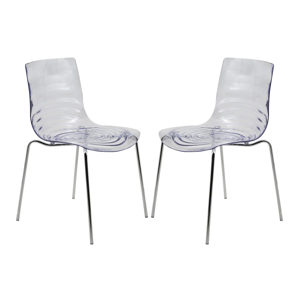 Astor Water Ripple Design Dining Chair Set of 2. Picture 1