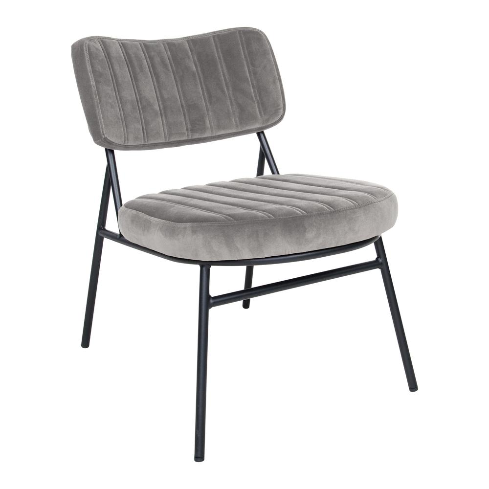 Marilane Velvet Accent Chair With Metal Frame. Picture 1