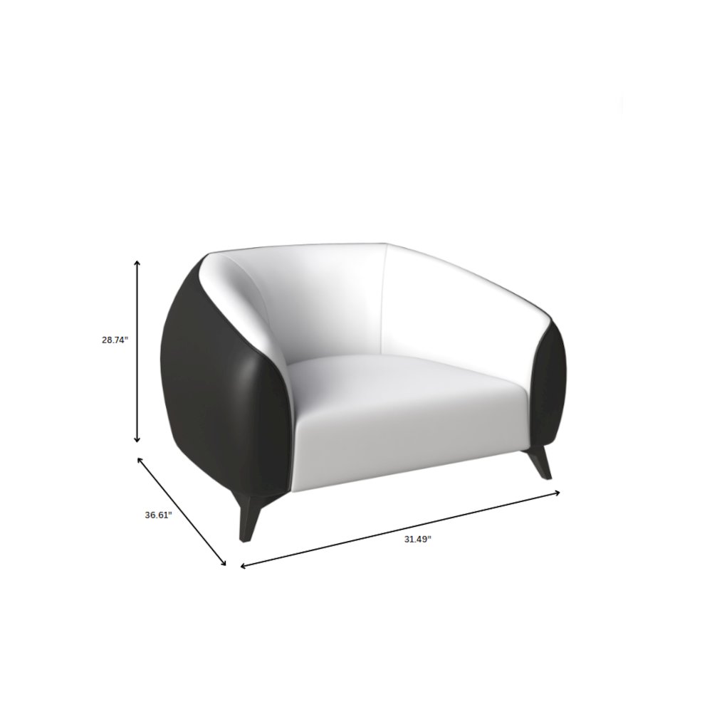 Opula Collection Single Seater Sofa In Black and White. Picture 11