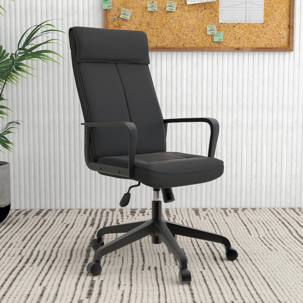 Aiaria Collection Modern Office Chair In Black. Picture 13