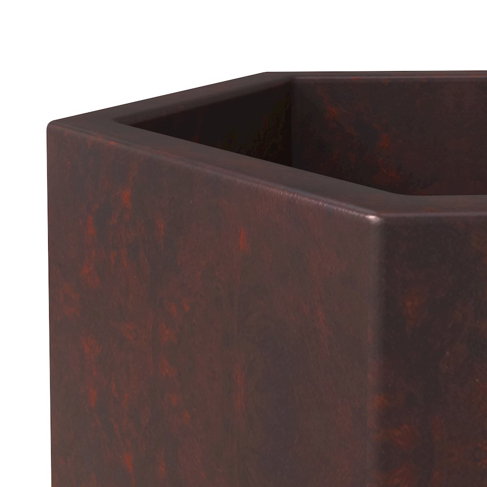 Thicket Series Poly Stone Planter in Brown 11 High. Picture 8