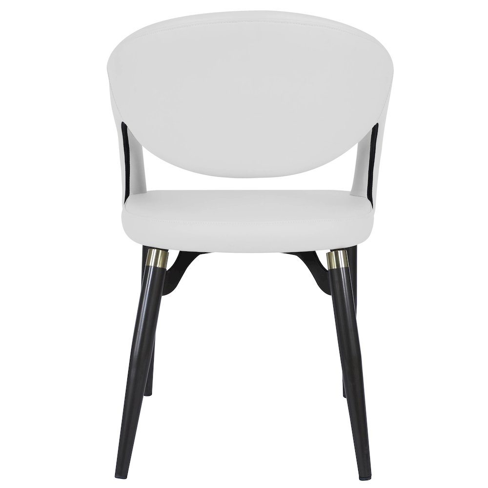 Entice Collection Modern Dining Chair Set of 2 in White. Picture 9