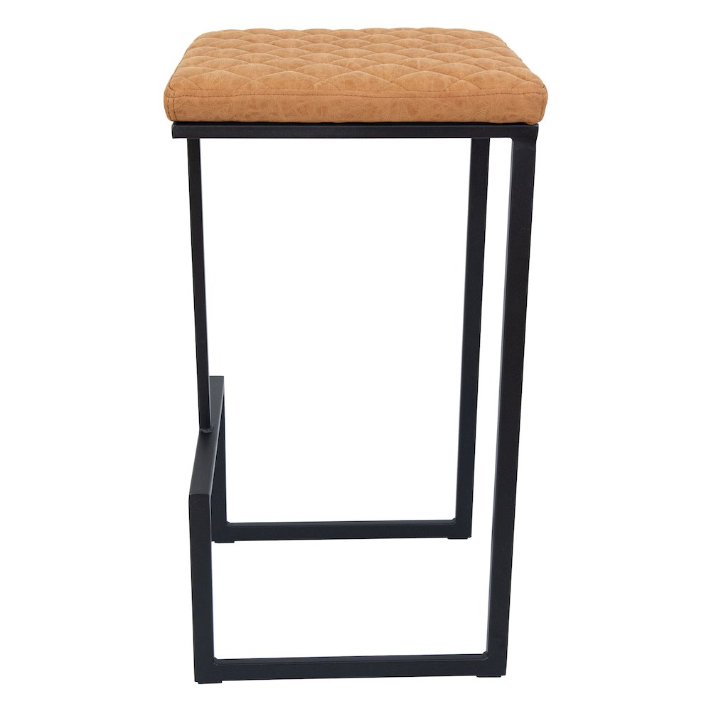 Quincy Leather Bar Stools With Metal Frame Set of 2. Picture 16
