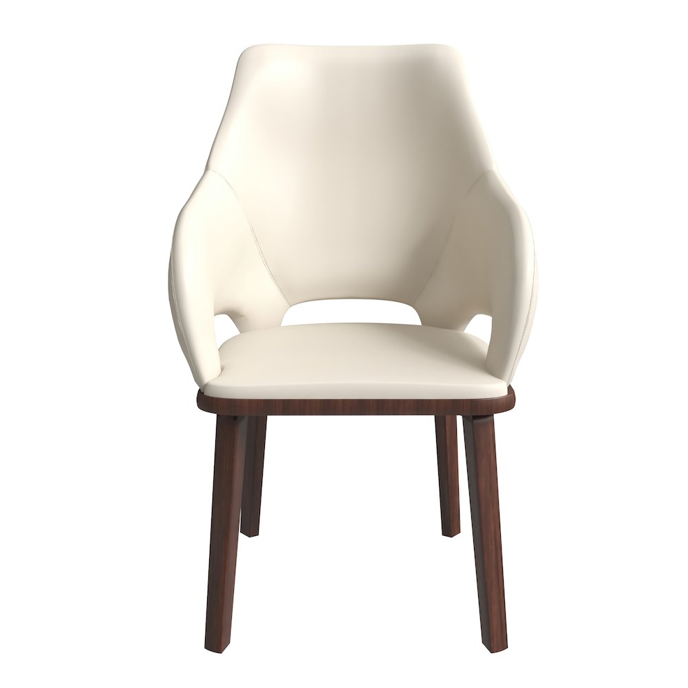 Vivara Collection Modern Dining Chair in Light Taupe Set of 2. Picture 3