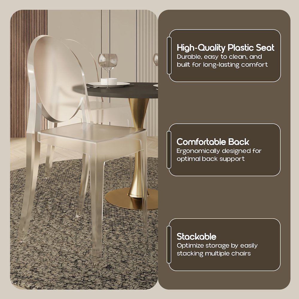 Marion Transparent Acrylic Modern Chair. Picture 8