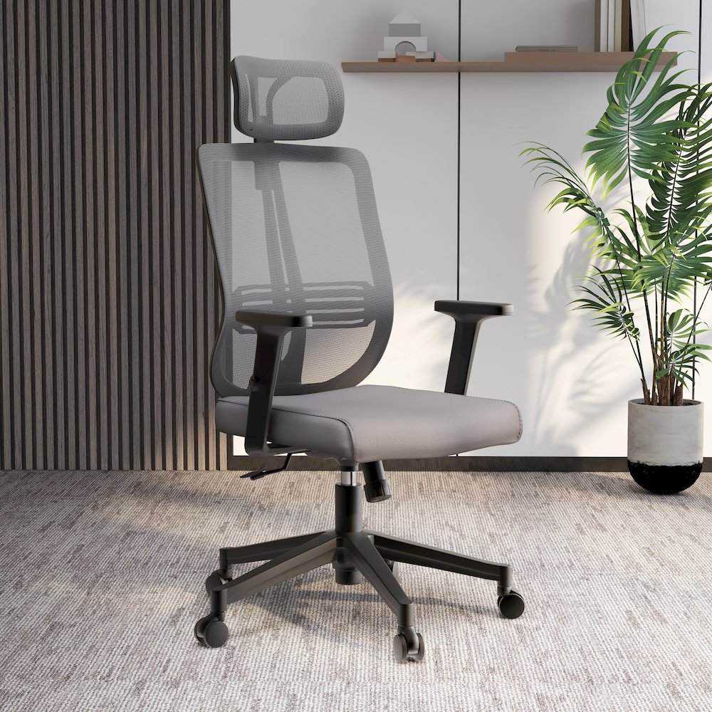 Office Nift Series Office Task Chair In Grey. Picture 6