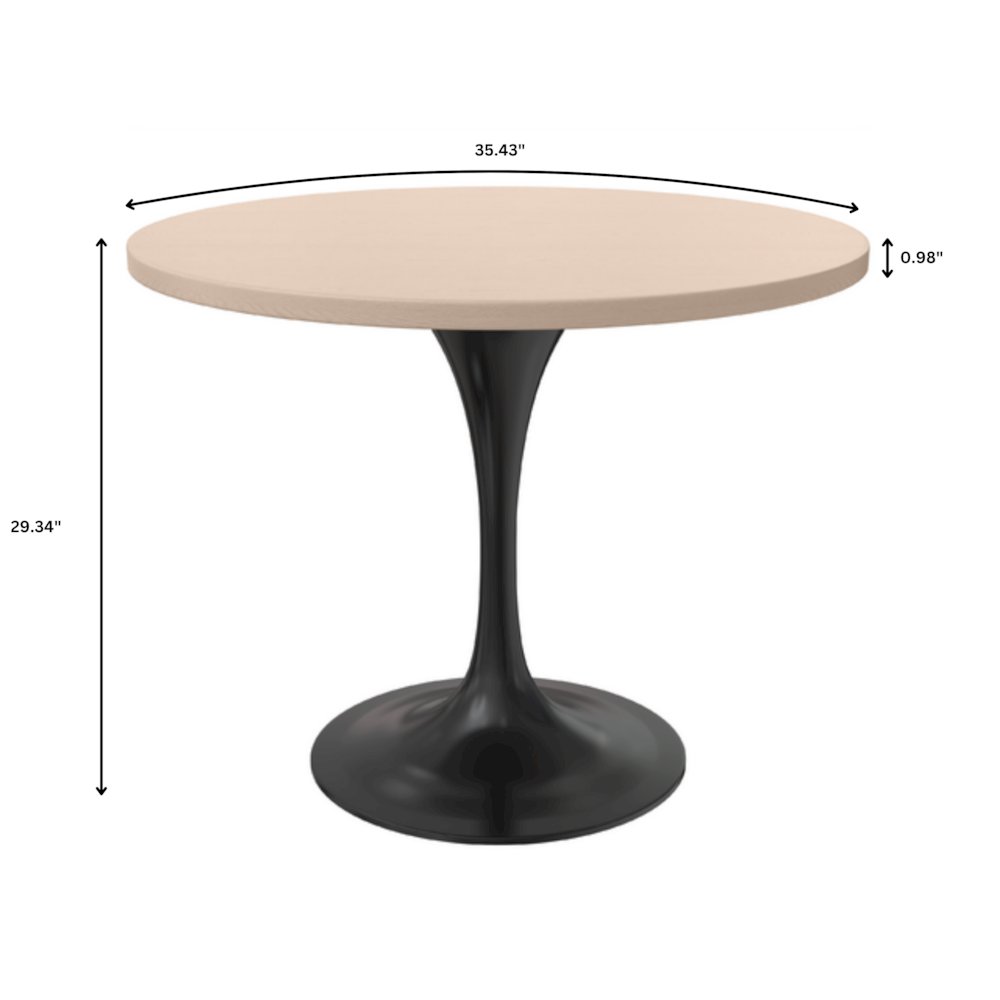 Verve Collection 36 Round Dining Table. Picture 7