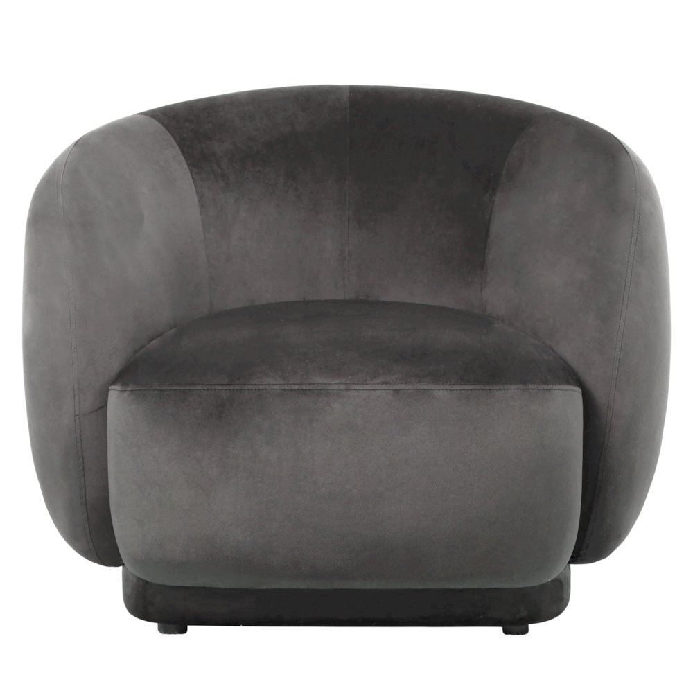 Faze Collection Modern Single Seater Sofa in Light Grey Velvet. Picture 9