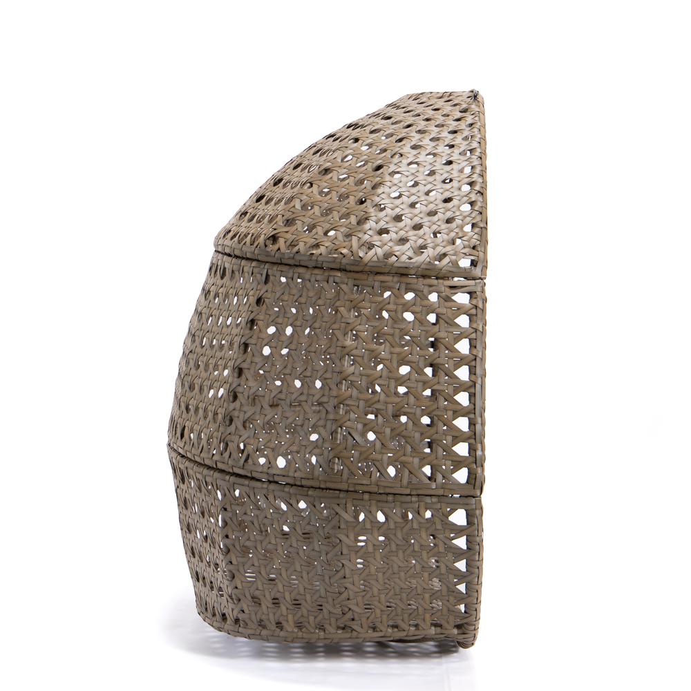 LeisureMod Wicker Hanging Double Egg Swing Chair  EKDBG-57BU. Picture 12