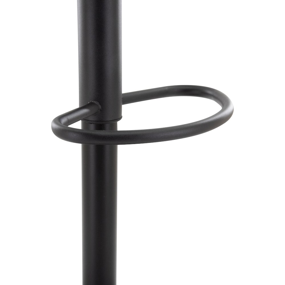 Tilbury Modern Adjustable Bar Stool in Charcoal Black. Picture 7
