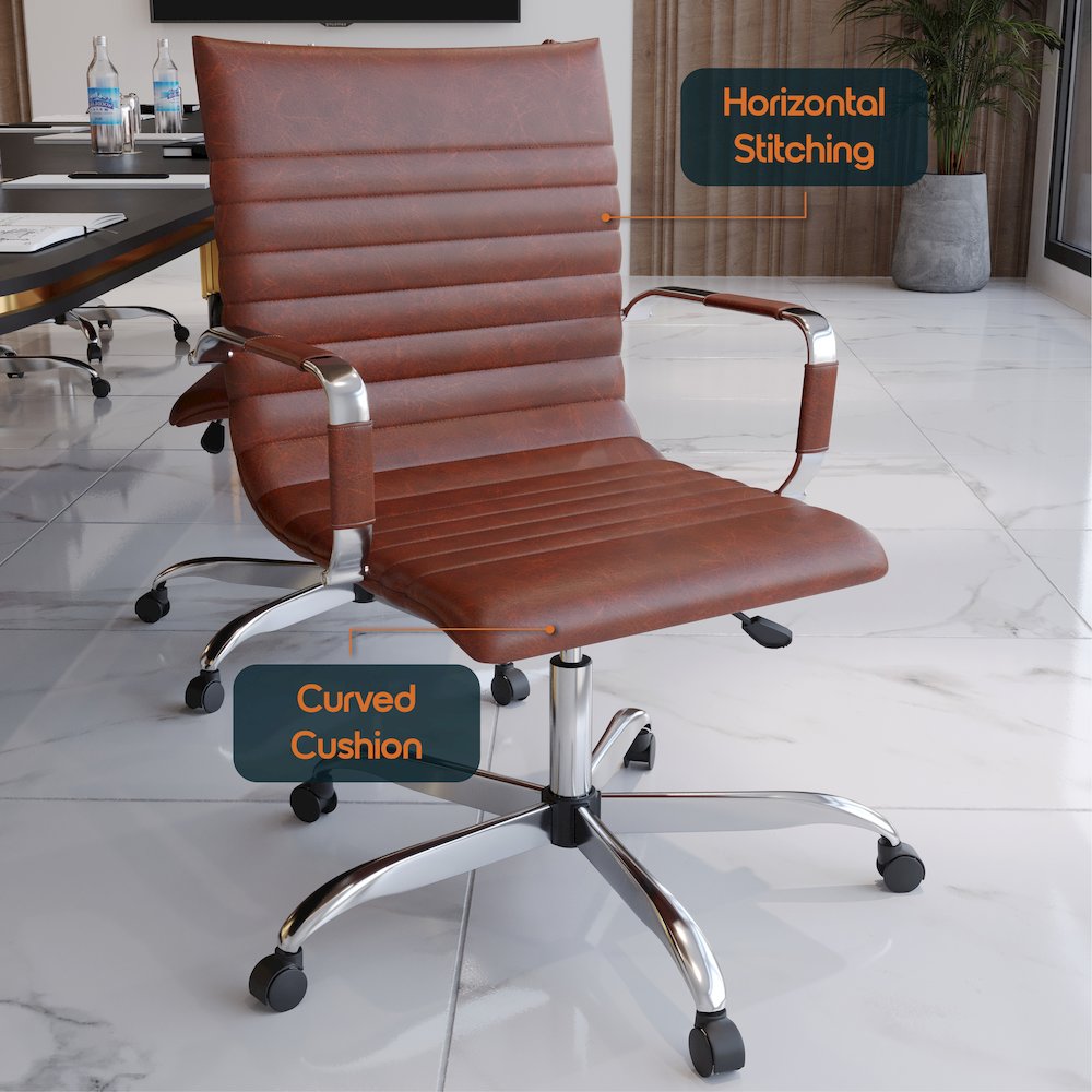 Harris Modern Adjustable Office Executive Swivel Chair Task Office Chair. Picture 12