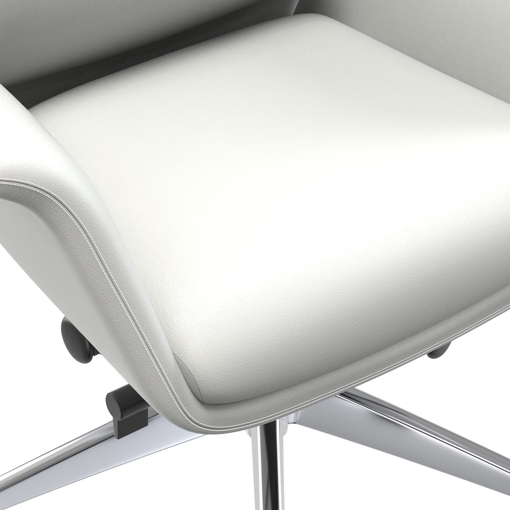 Summit Series Office Chair In White Leather. Picture 12