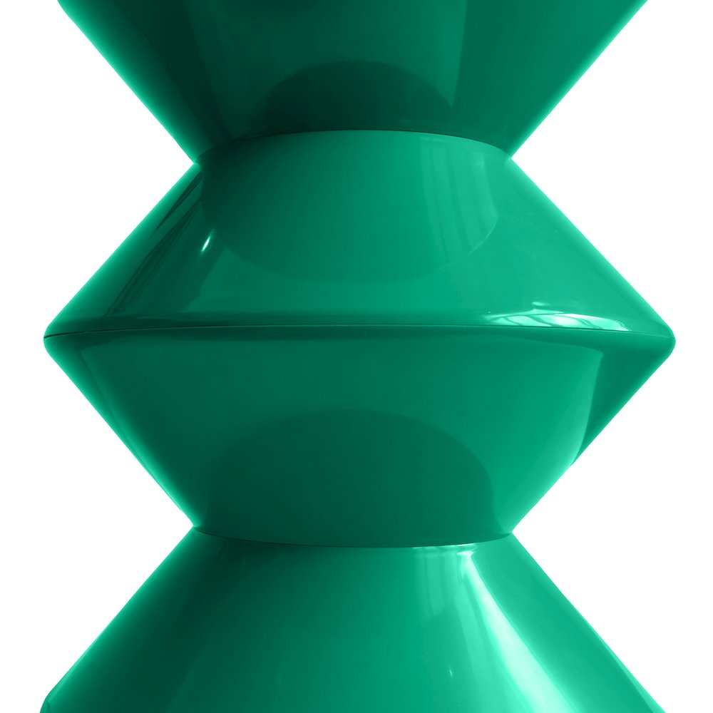Aura Modern Plastic Side End Table, Indoor/Outdoor Use, Green. Picture 12