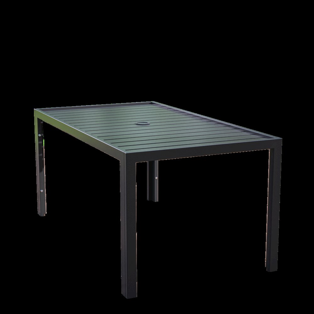 Chelsea Aluminum Outdoor 63" Dining Table in Black. Picture 19