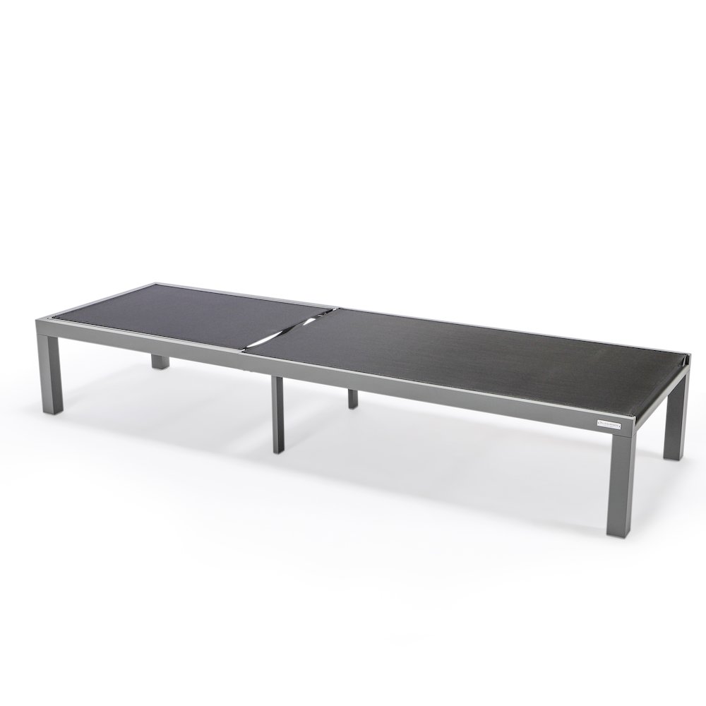 Marlin Patio Chaise Lounge Chair With Grey Aluminum Frame. Picture 1