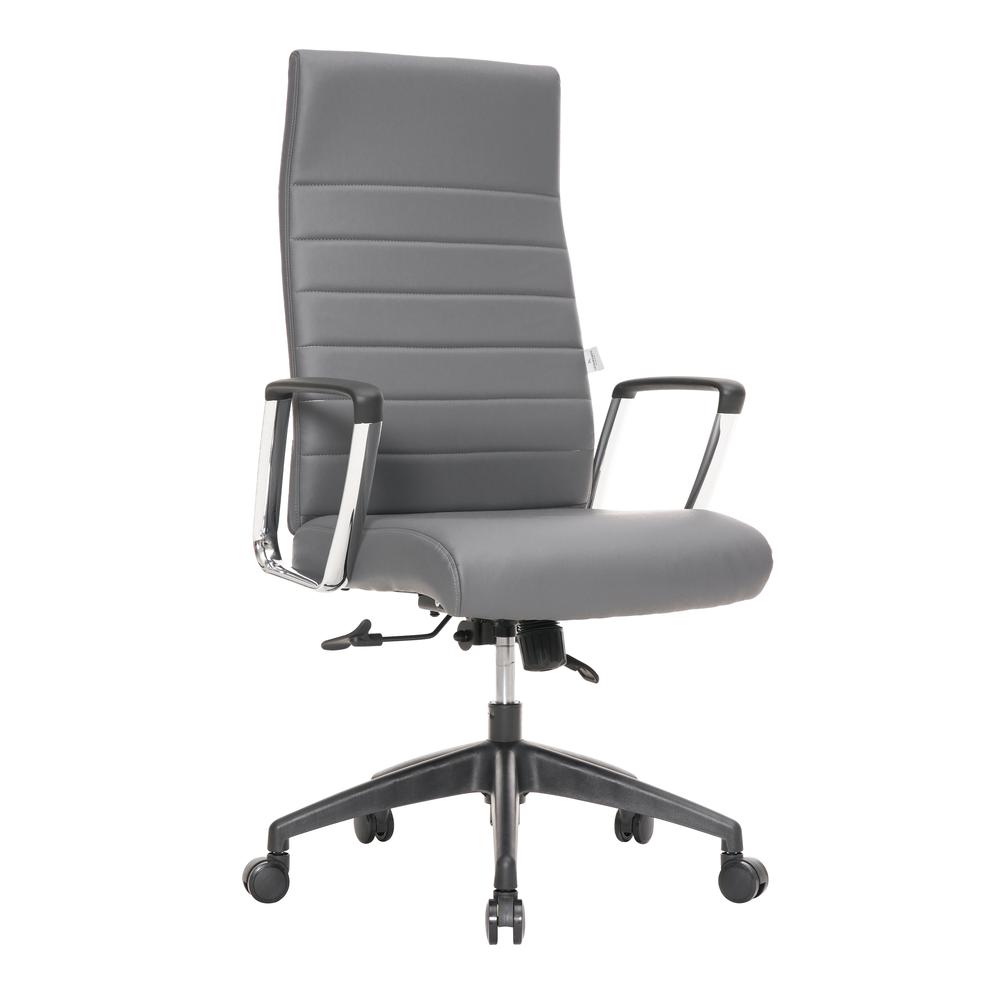 Hilton Modern High-Back Leather Office Chair. Picture 4