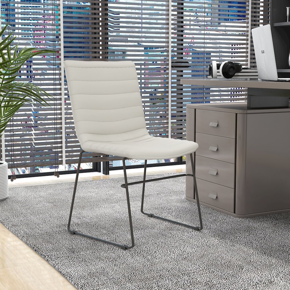 Zylar Series Office Guest Chair in Tan Leather. Picture 15