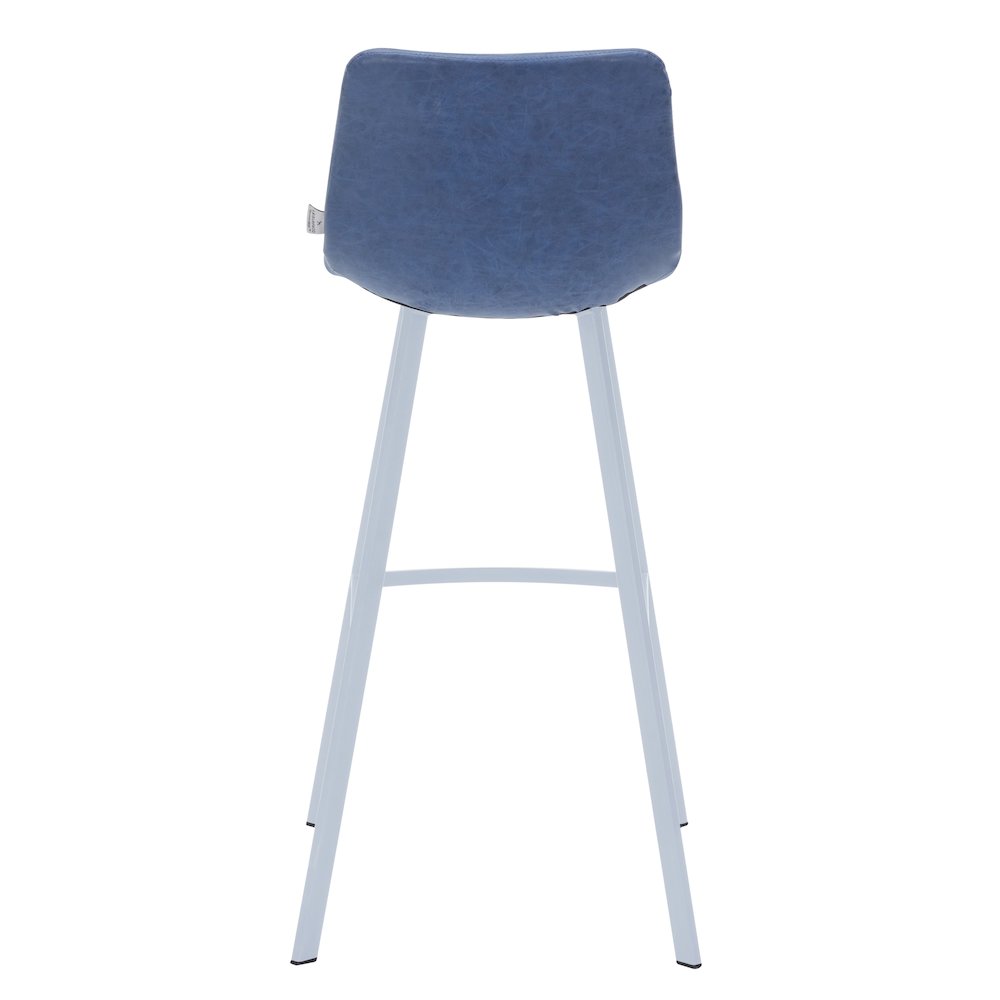 Elland - Bar stool - Peacock Blue - White Base Set of 2. Picture 5