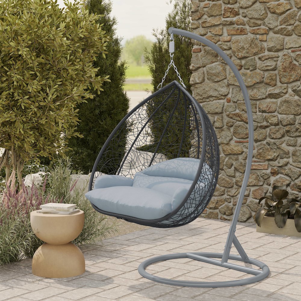 Recluse Collection Modern Outdoor Swing Chair. Picture 9