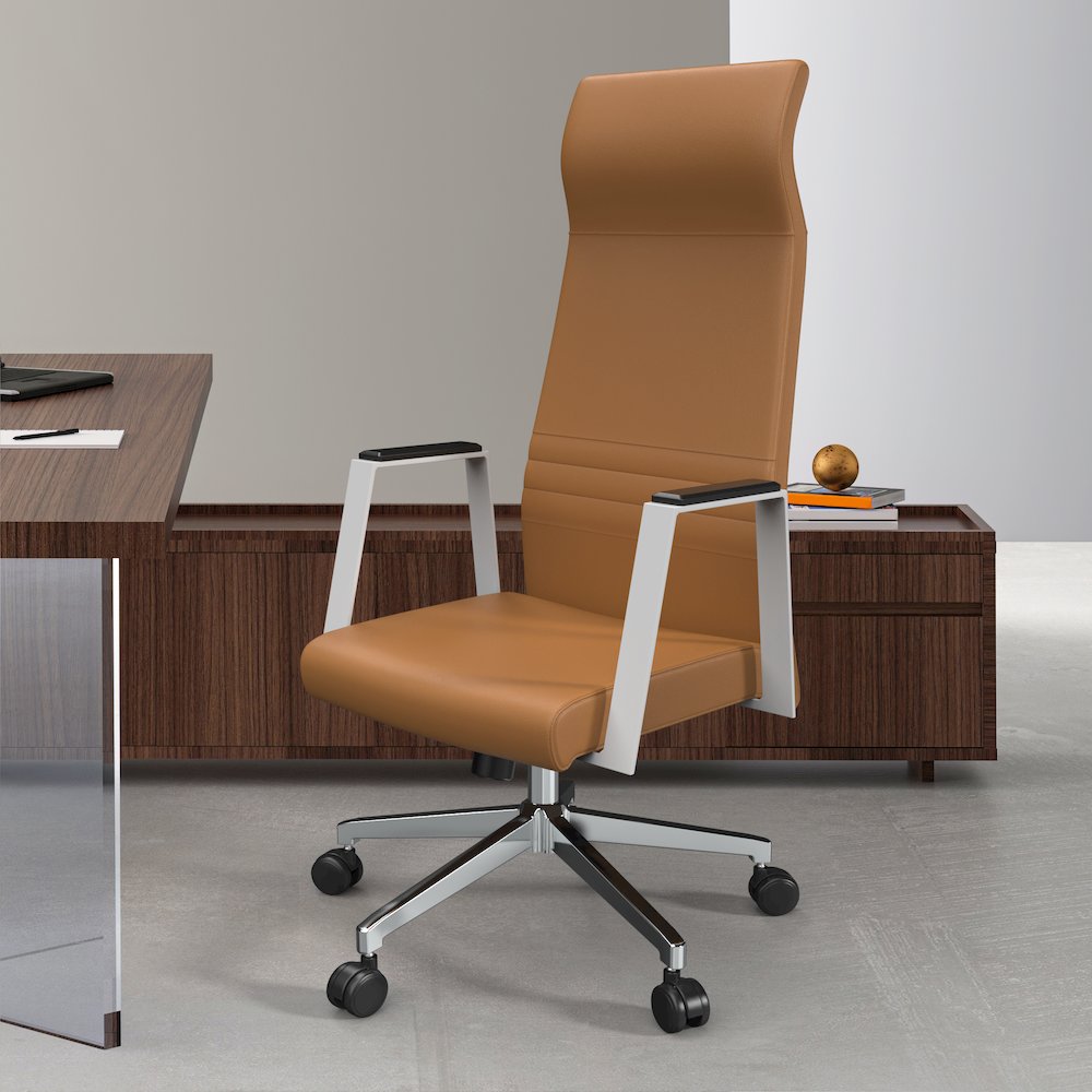 Aleen High-Back Office Chair in Acorn Brown. Picture 20