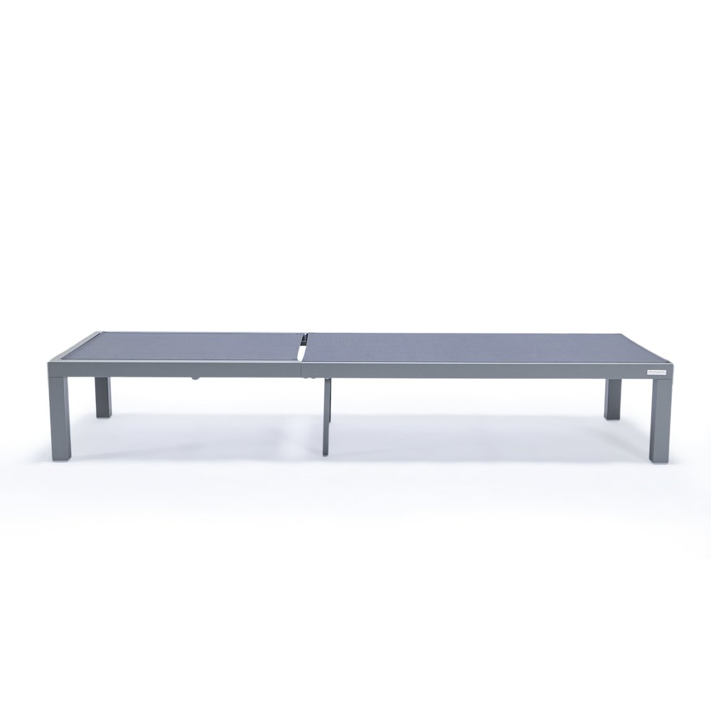 Marlin Patio Chaise Lounge Chair With Grey Aluminum Frame. Picture 15