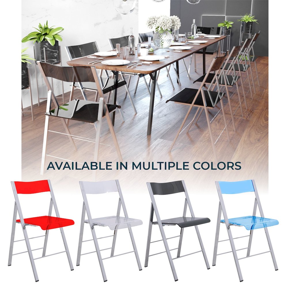 Menno Modern Acrylic Folding Chair. Picture 11