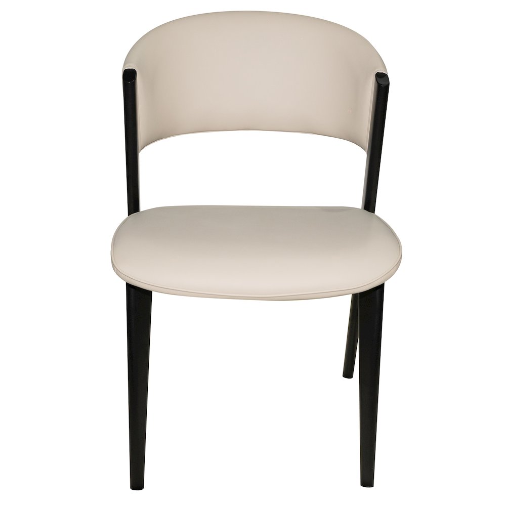 Aspen Collection Modern Dining Chair Black Frame in Light Grey Set of 4. Picture 8