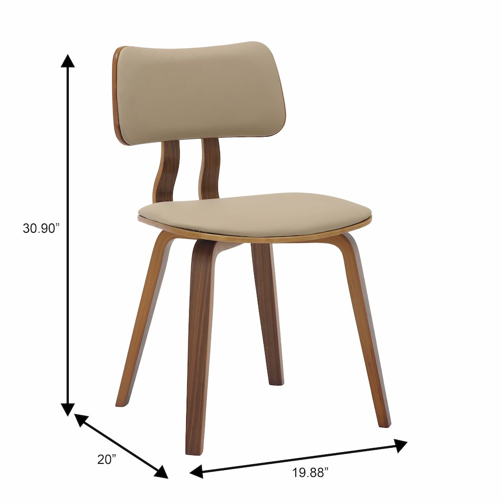 5-Piece Dining Set in Walnut/Light Brown. Picture 11