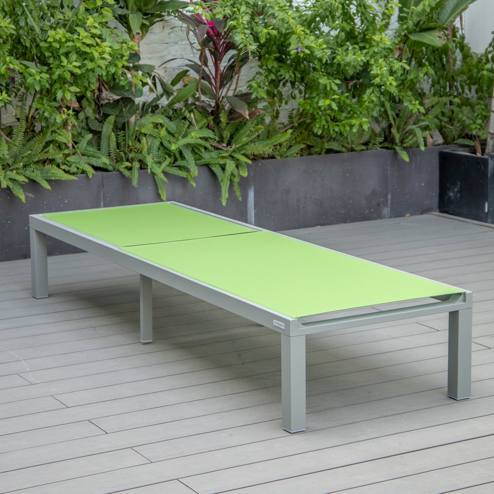Marlin Patio Chaise Lounge Chair With Grey Aluminum Frame. Picture 3